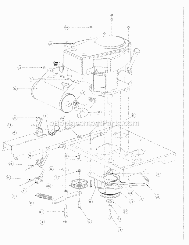 Kawasaki Engine Assembly Diagram and Parts List for M60-KW 53AB5DCX150 Cub Cadet Sprayer
